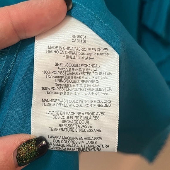 🔴BCBG new strapless turquoise mini dress size medium - Picture 7 of 8